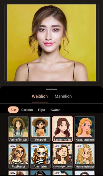 PhotoDirector KI-Kunst UI PhotoDirector KI-Kunst UI