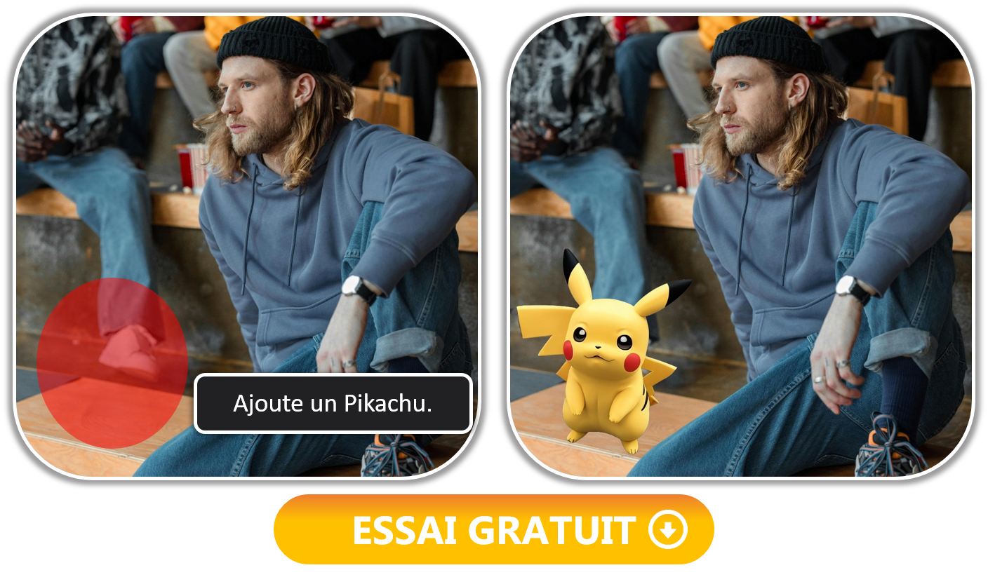 PhotoDirector - Remplissage génératif avec Pokémon