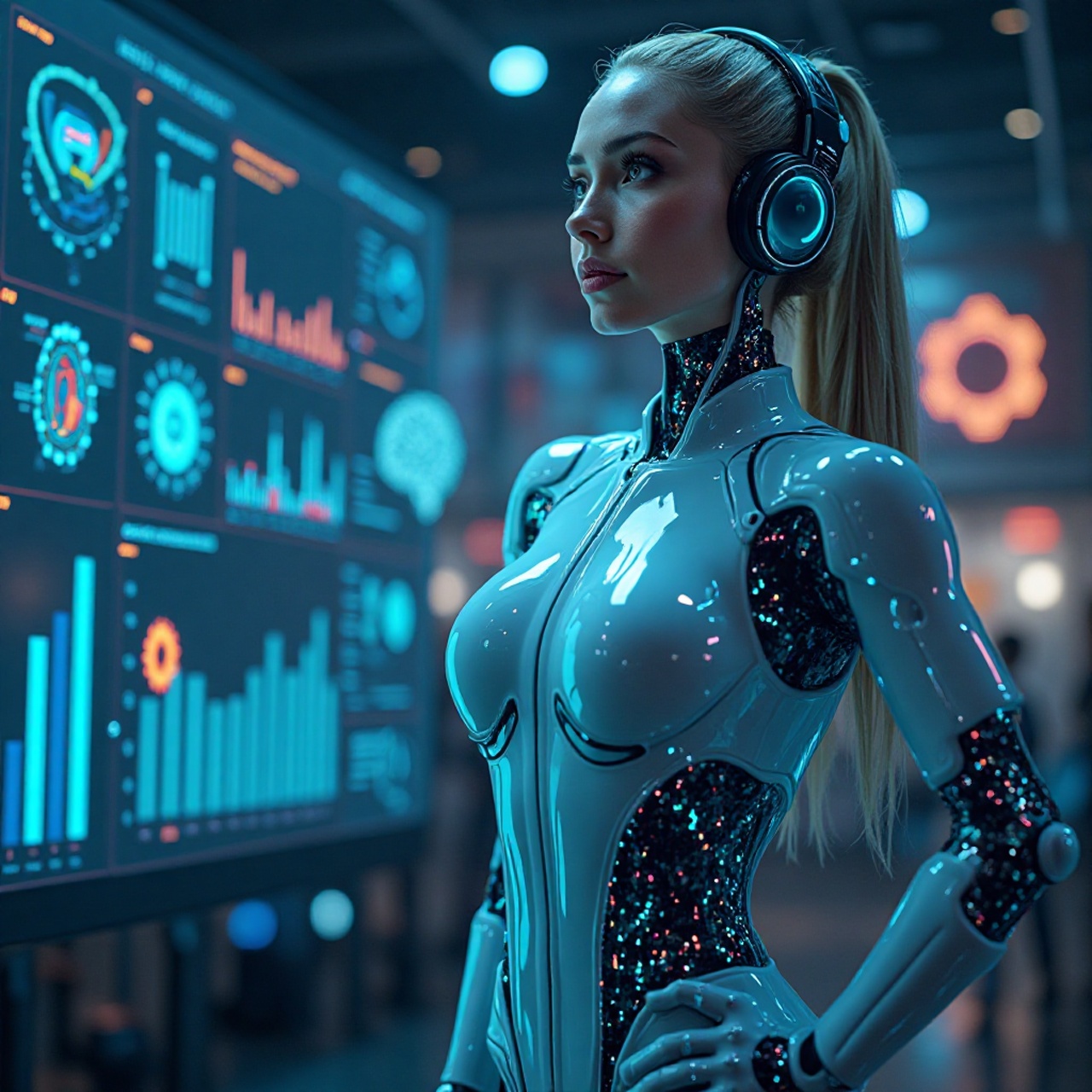 image illustration d'un modele virtuel montrant l'optimisation IA de creation de contenus pour OnlyFans