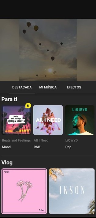 Poner musica InShot
