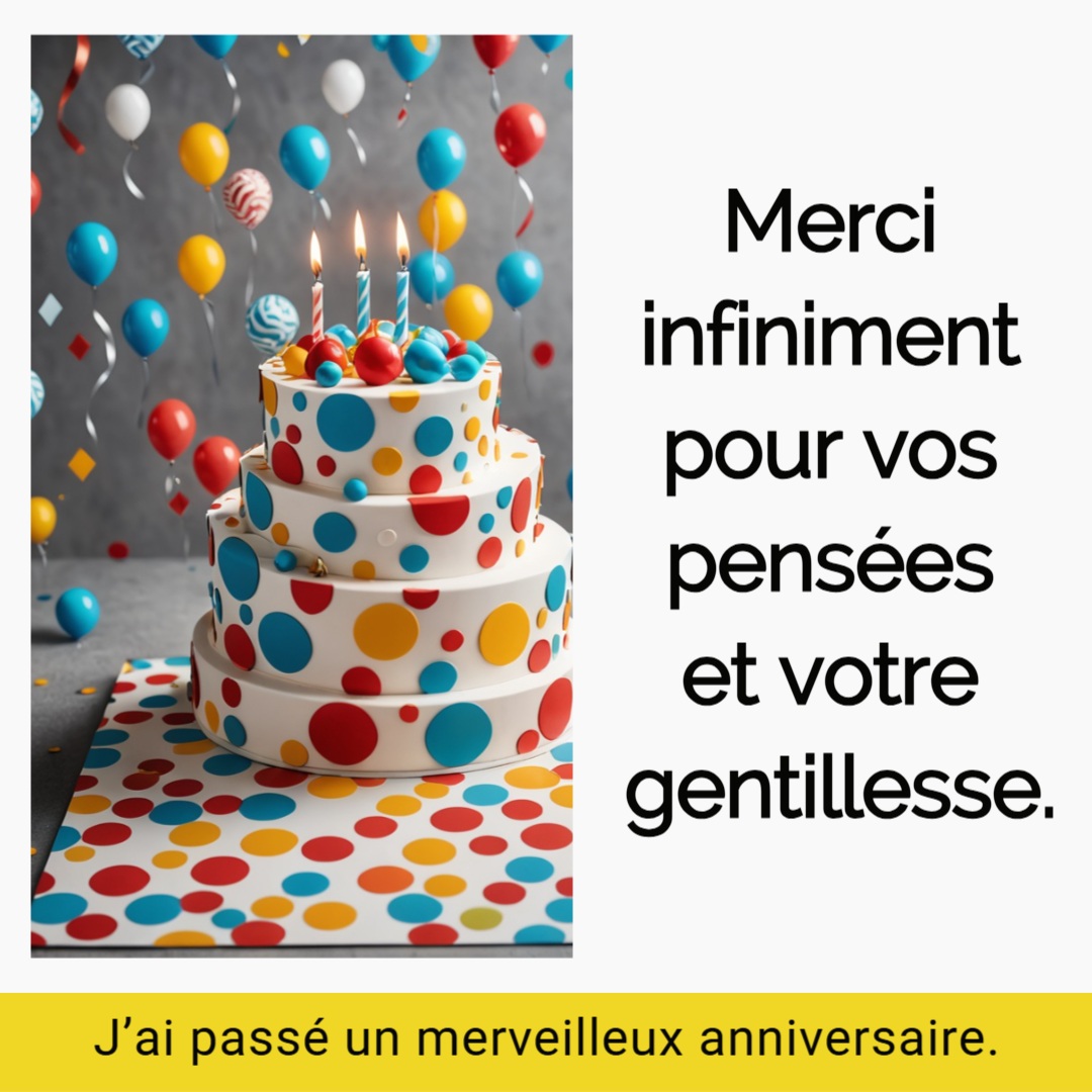 Remerciement anniversaire