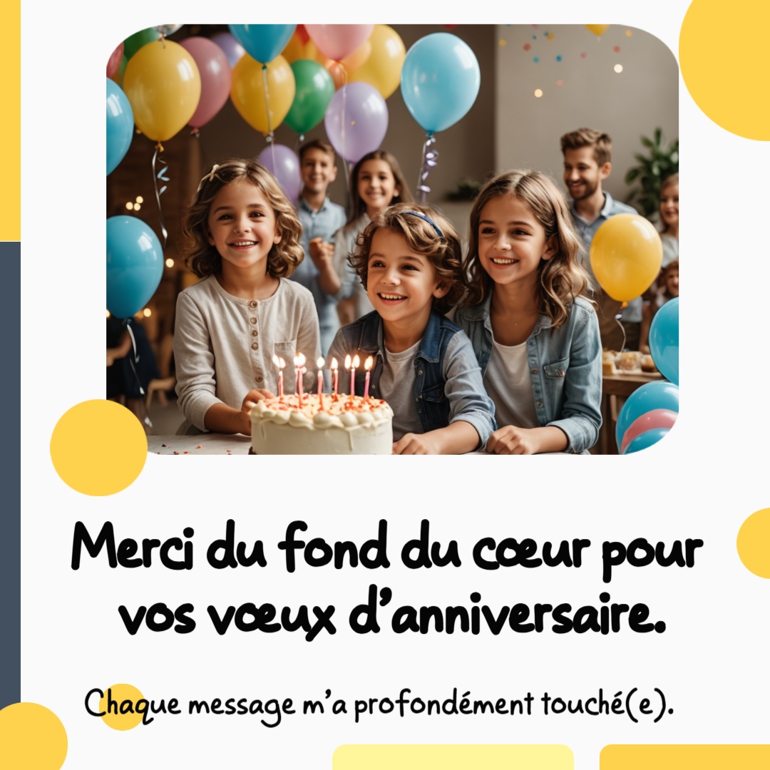 Remerciement anniversaire