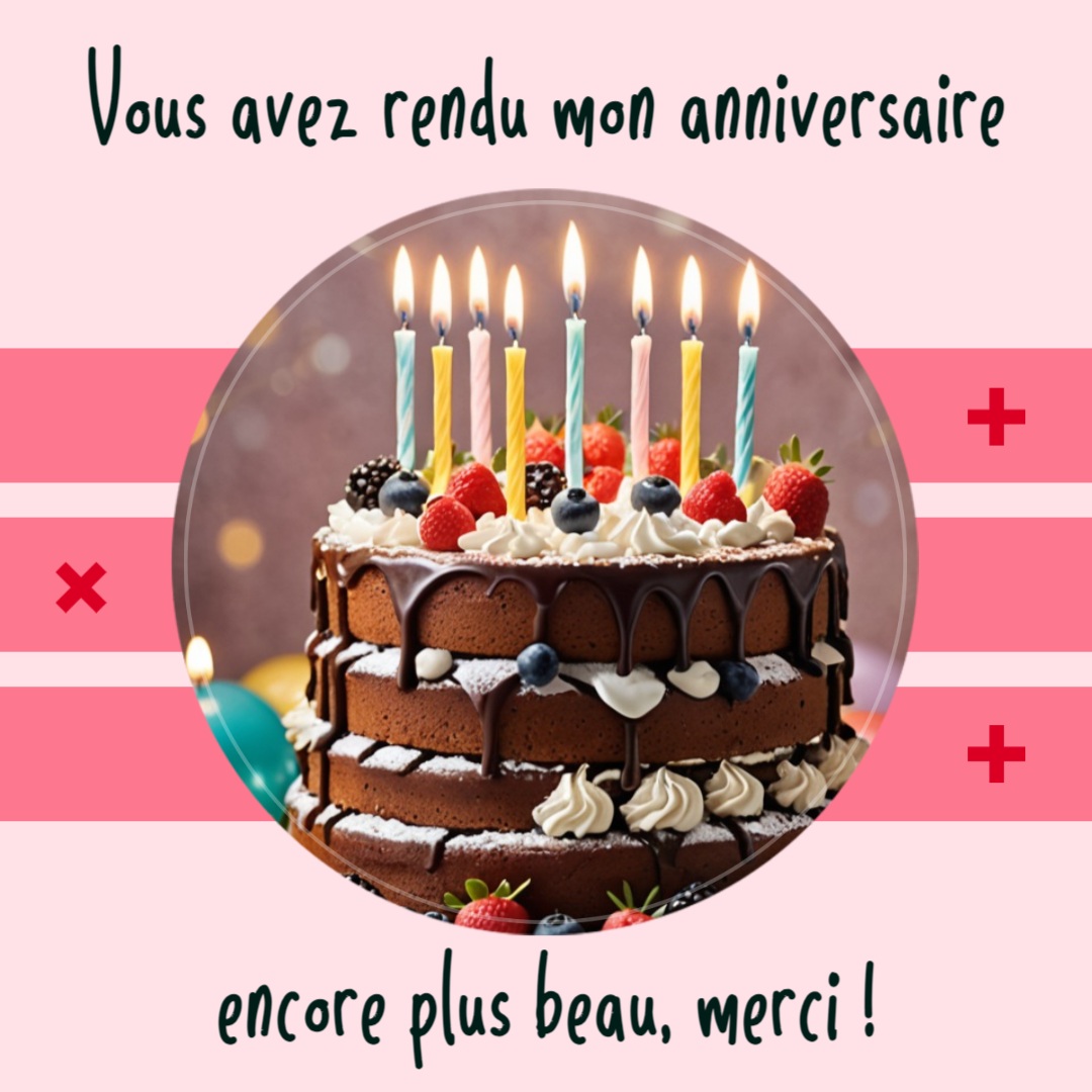 Remerciement anniversaire