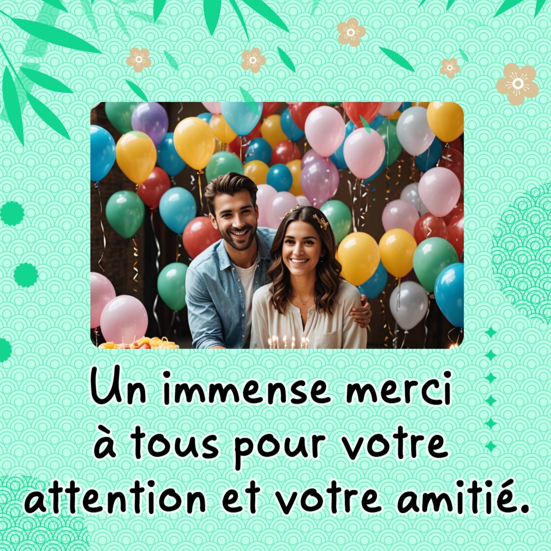 Remerciement anniversaire
