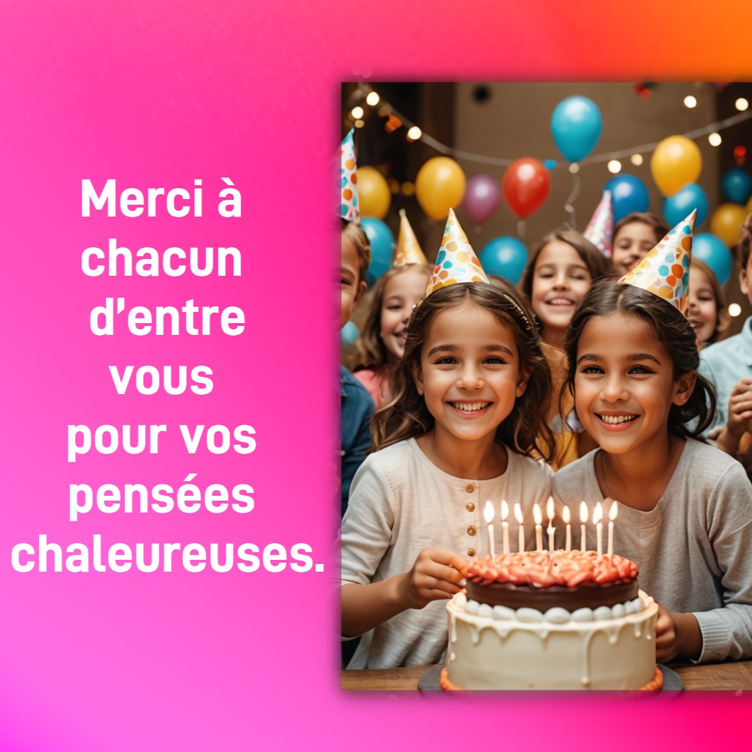 Remerciement anniversaire