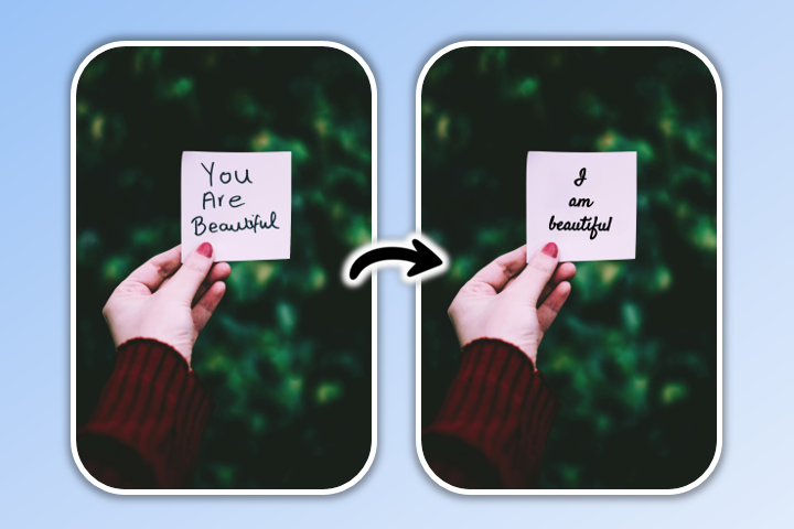 Edit text on a picture