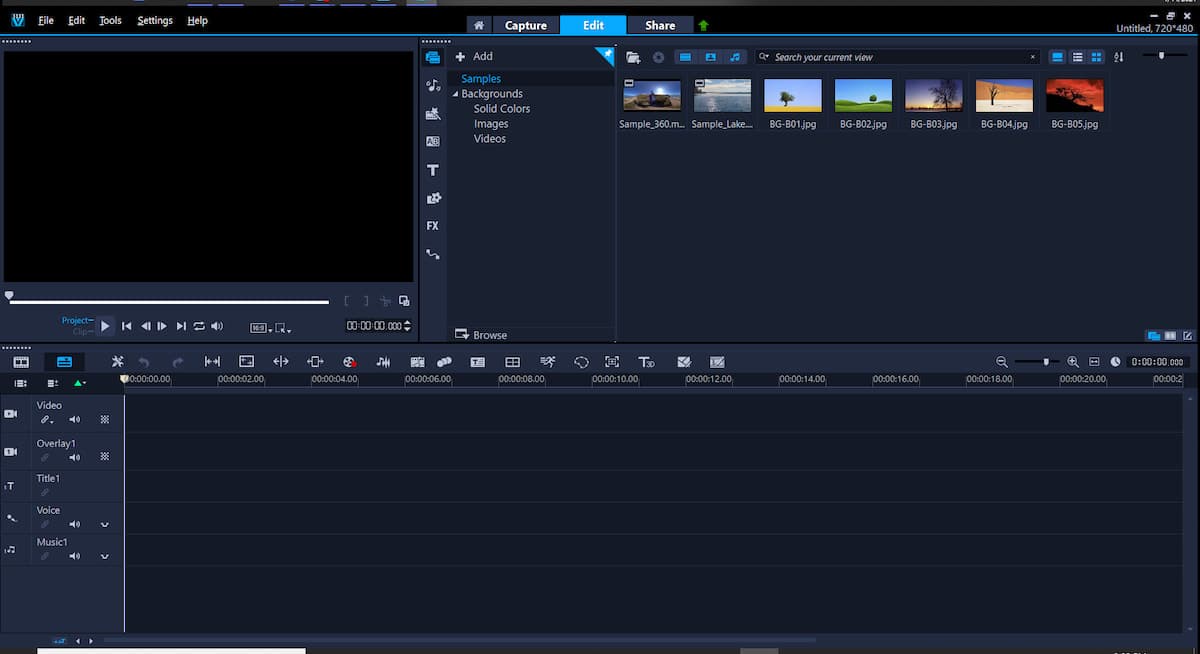 VideoStudio インターフェイス