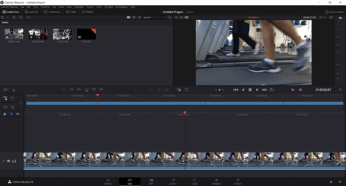 DaVinci Resolve インターフェイス