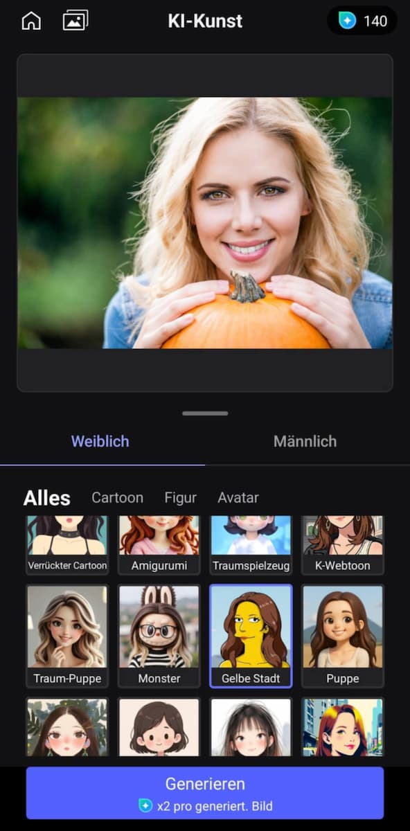 MyEdit KI-Kunst UI MyEdit KI-Kunst UI
