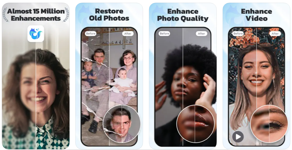 Image From EnhanceFox App Store EnhanceFox deblur and enhance the quality of photos.