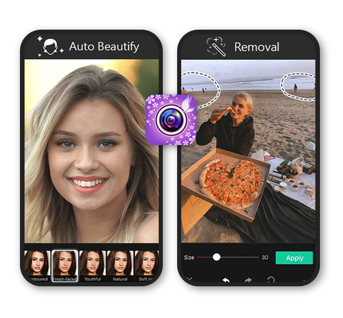 YouCam Perfect app UI YouCam Perfect app UI
