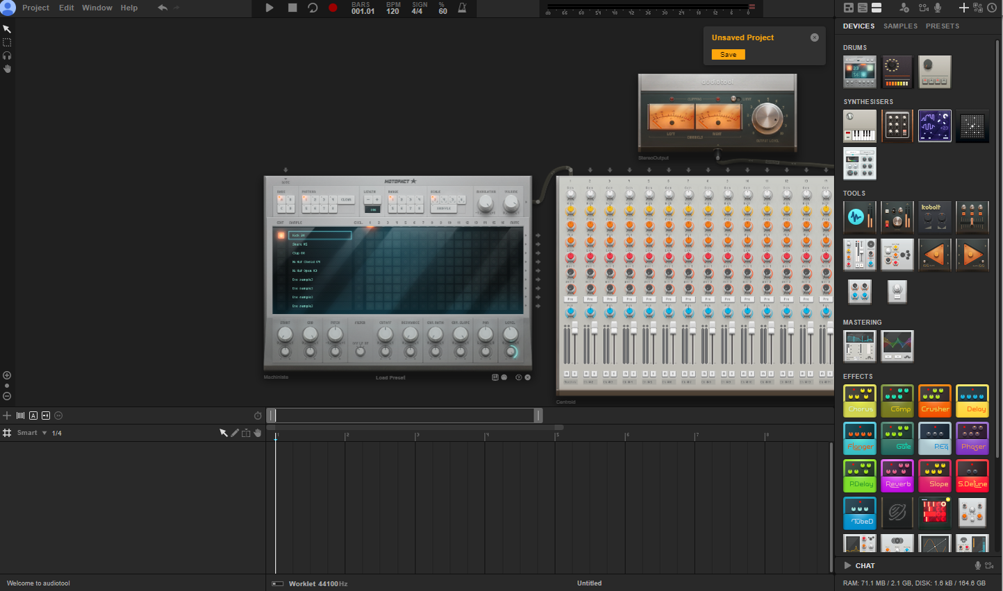 Audiotool Interface