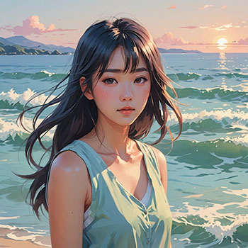 MyEdit アプリ テキストの画像生成 AI 彼女サンプル