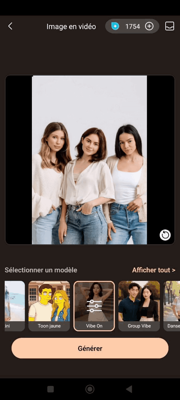 PhotoDirector - faire bouger une photo après