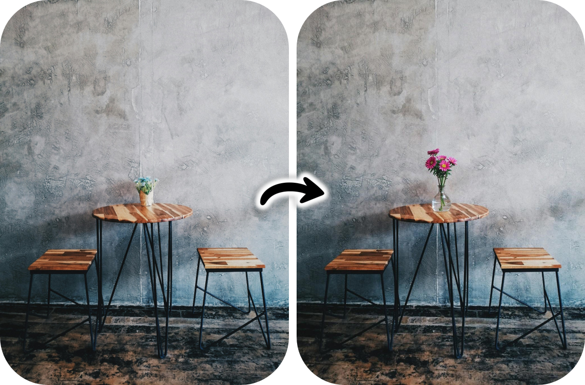 Add an object to a photo - Example 3