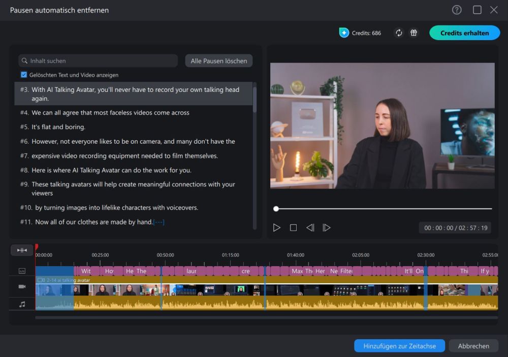 Videos mit KI textbasiert schneiden