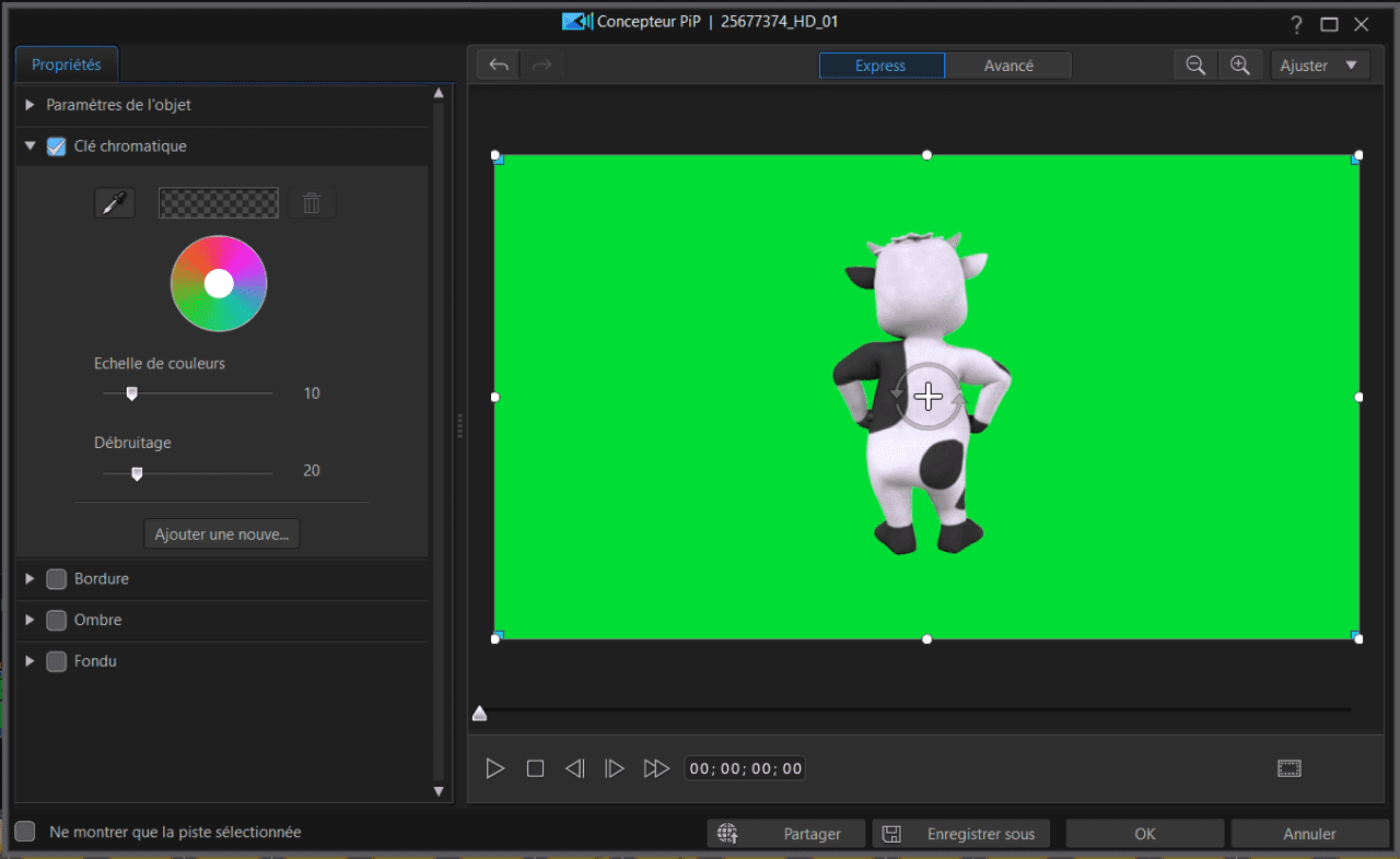 concepteur chroma key de powerdirector