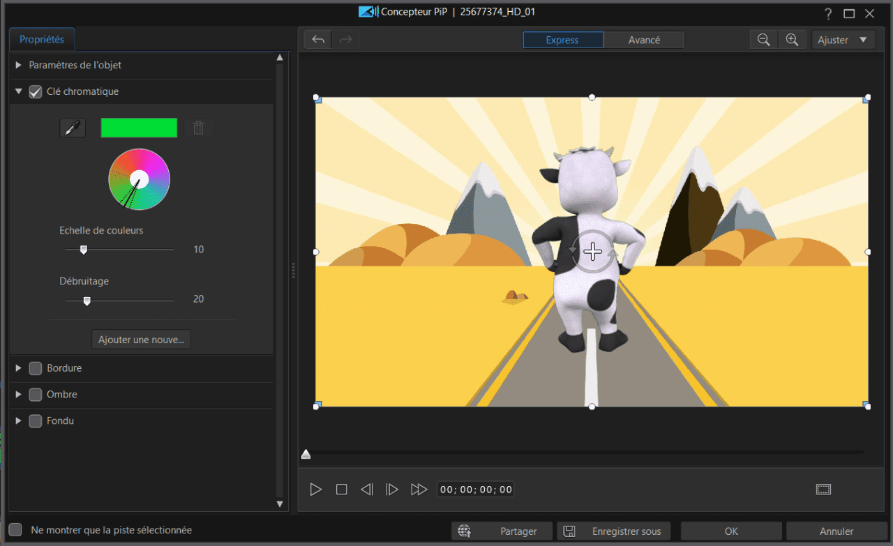 enlever fond vert avec chroma key sur powerdirector