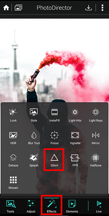 PhotoDirector App - Effects