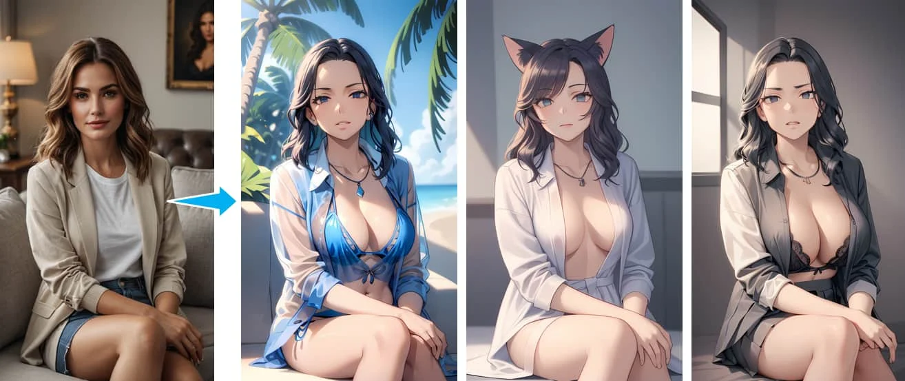 Página de incio del generador de Hentai AnimeGenius