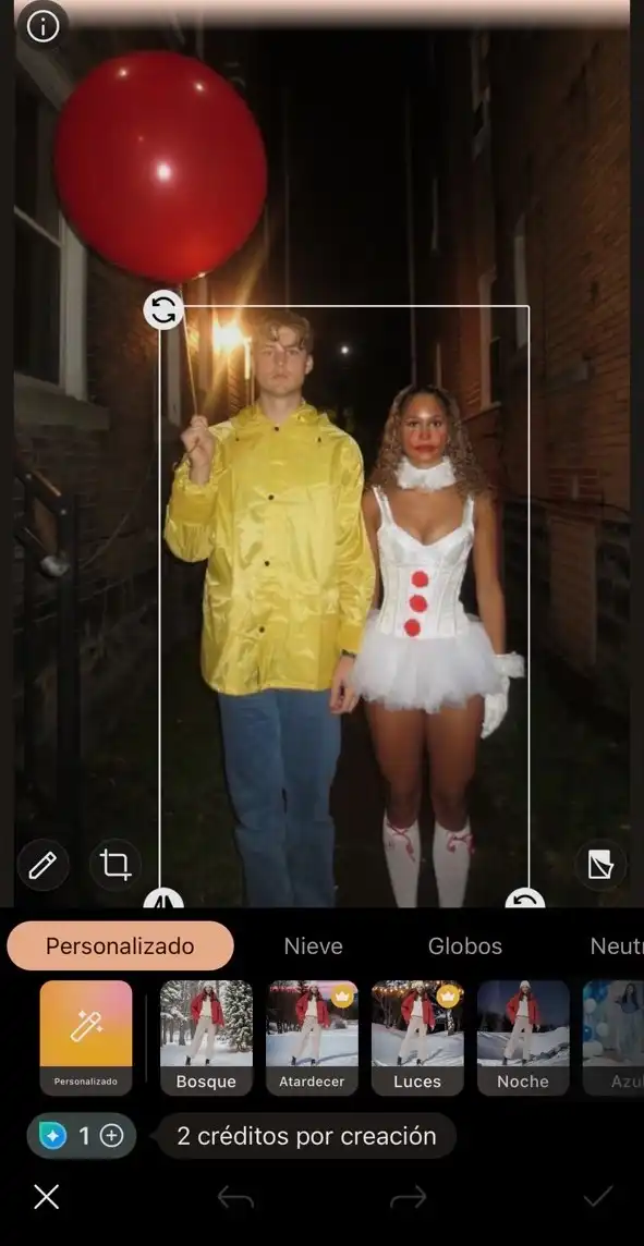 Añade stickers, animaciones y efectos espeluznantes