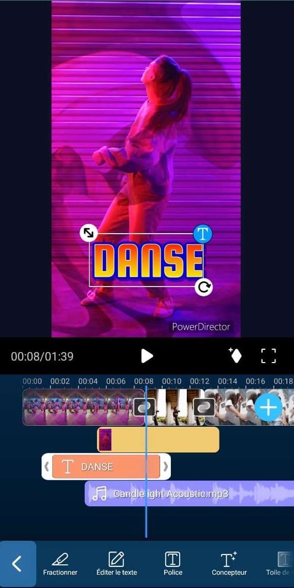 ajouter des effets sur powerdirector