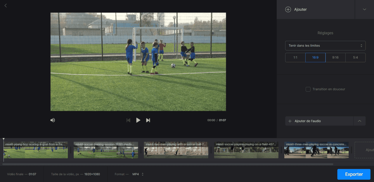 PowerDirector interface - Fusionner plusieurs vidéos