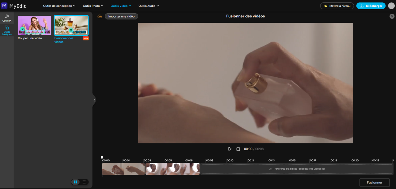 Étape 2 : importer des vidéos dans MyEdit