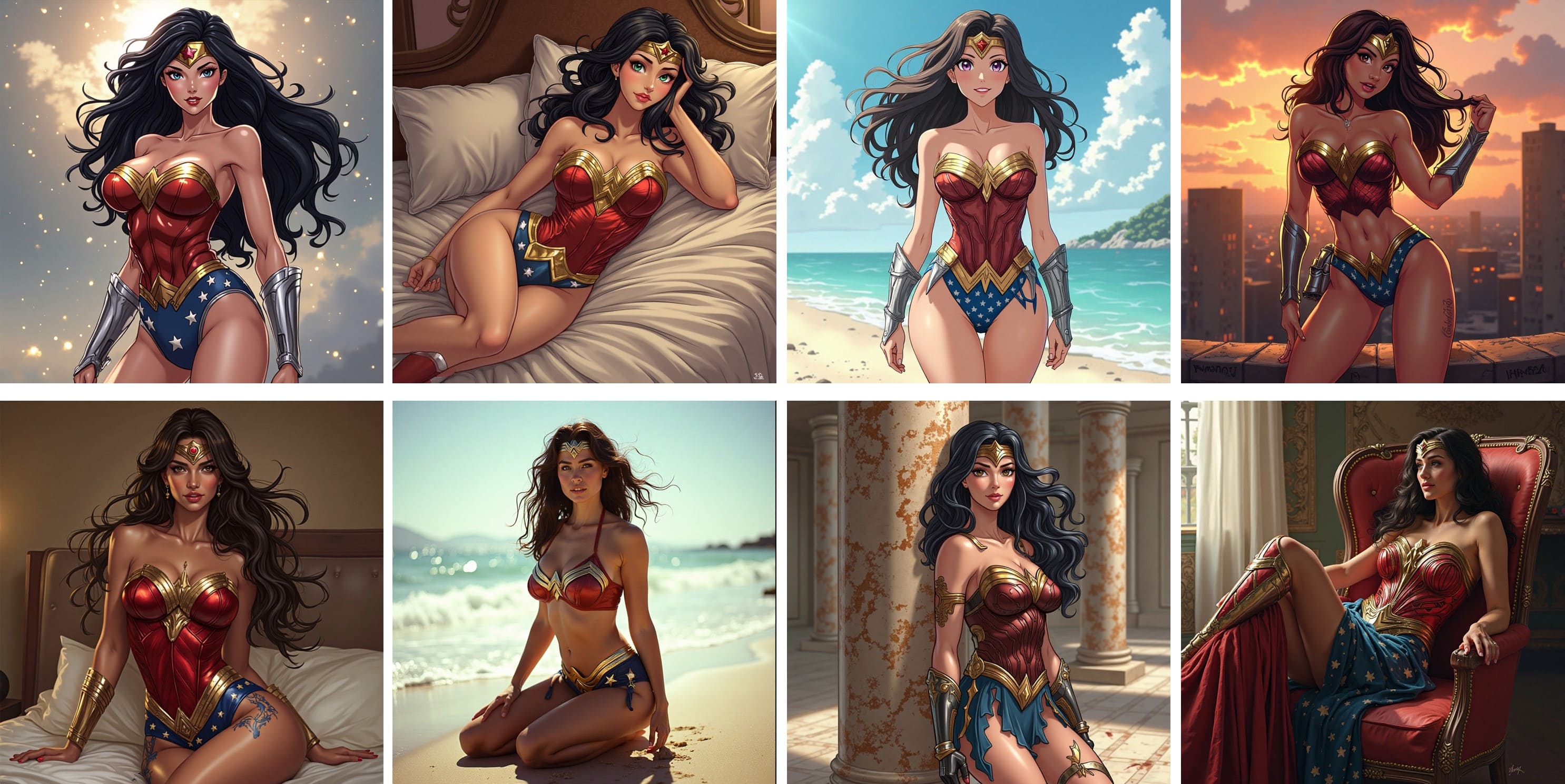 Exemples de Wonder Woman Sexy avec un Générateur d’Image IA