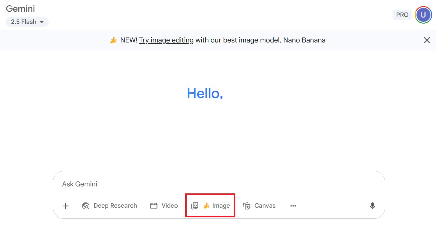 Access Nano Banana in Google Gemini