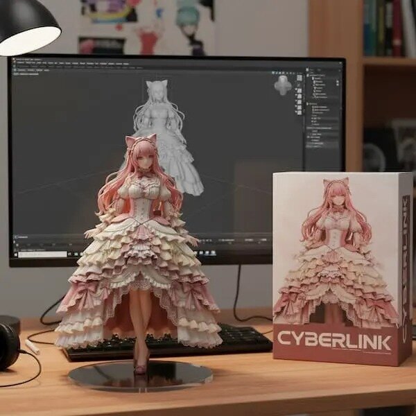 完成例：「3Dモデリング」画像生成