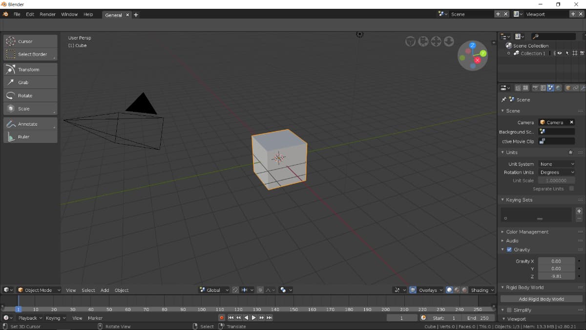 Blender インターフェース