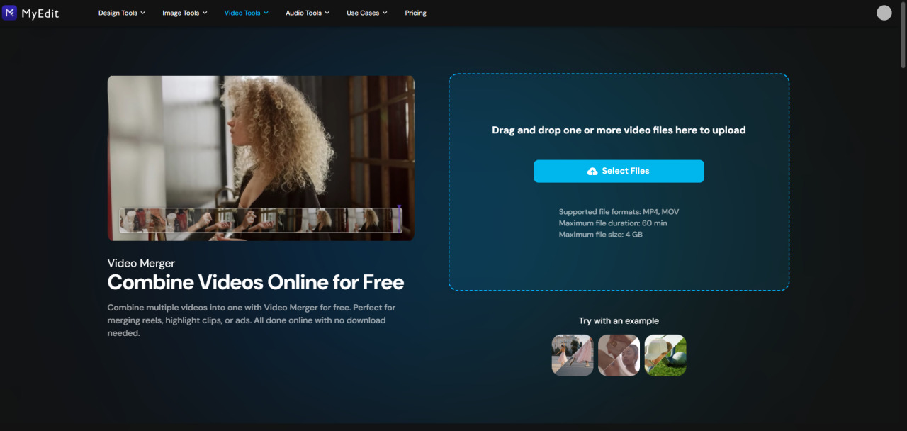 Upload videos in MyEdit