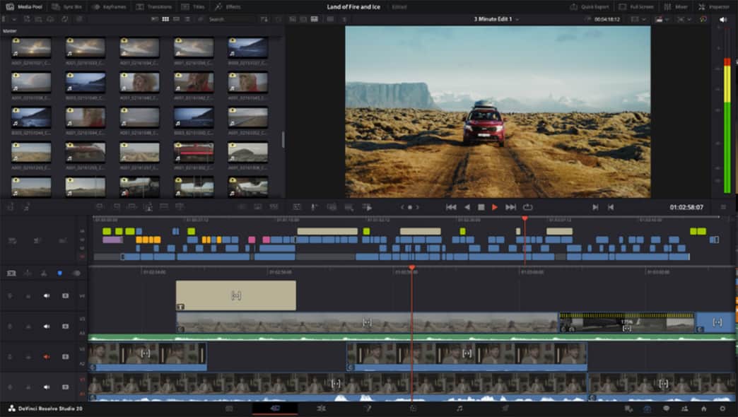 Davinchi Resolve UI サンプル
