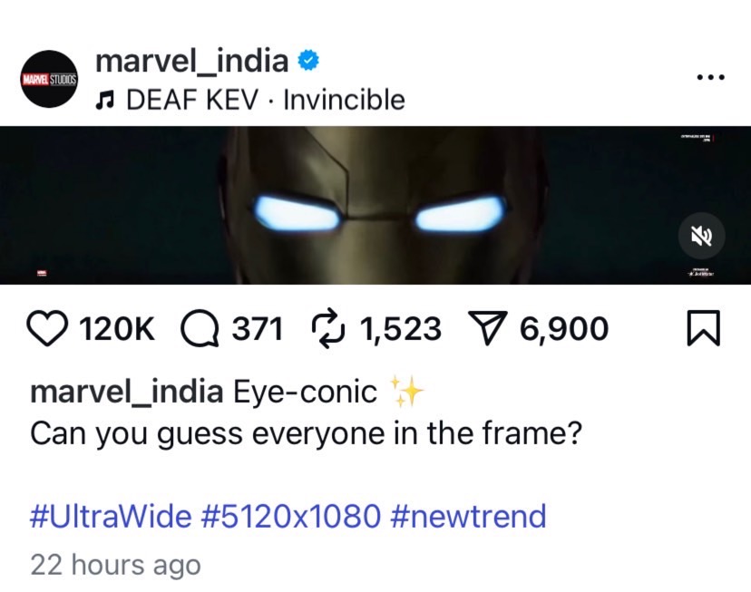 Instagram post example of Instagram 5120x1080 Trend