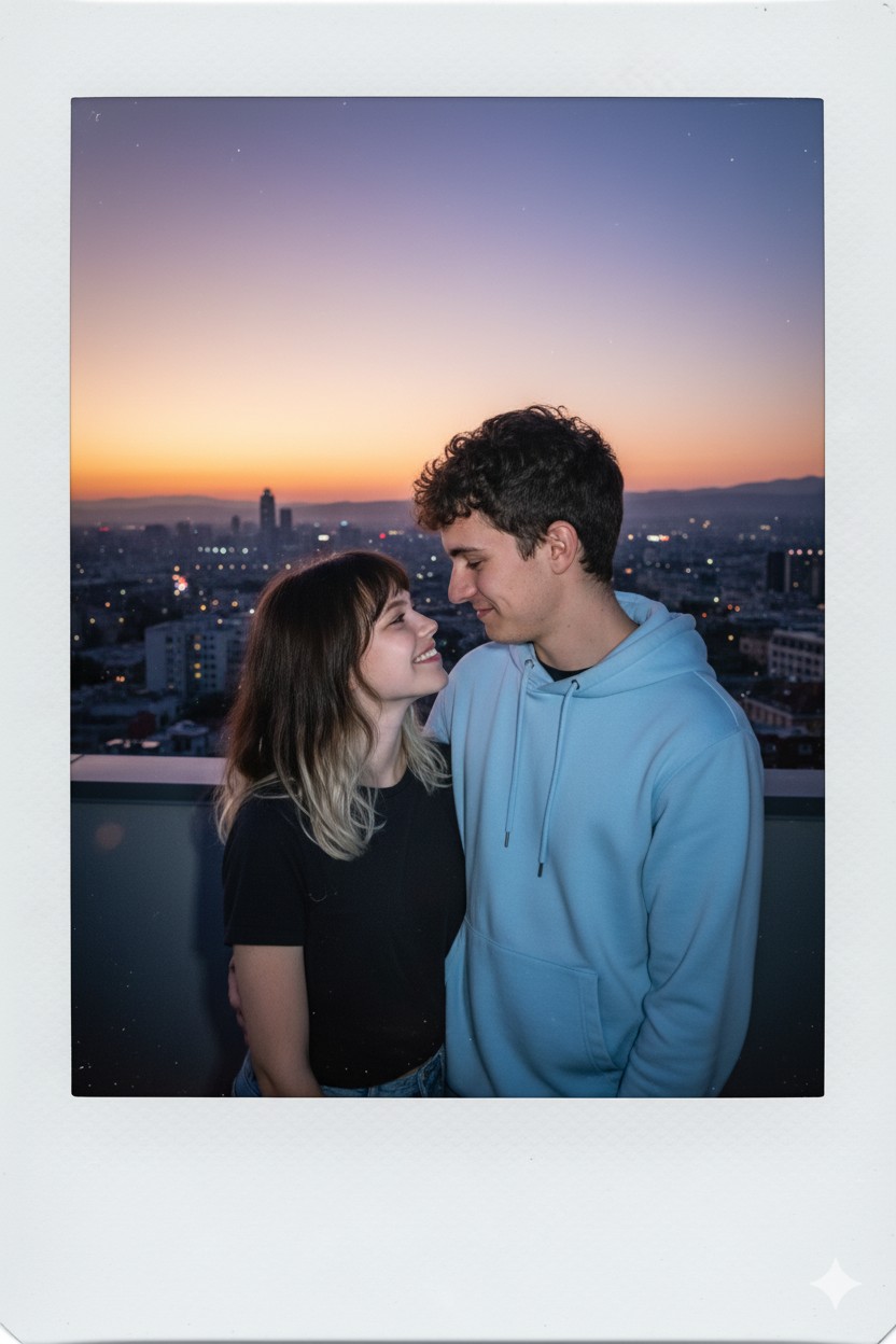 Mit Gemini erstelltes Polaroid