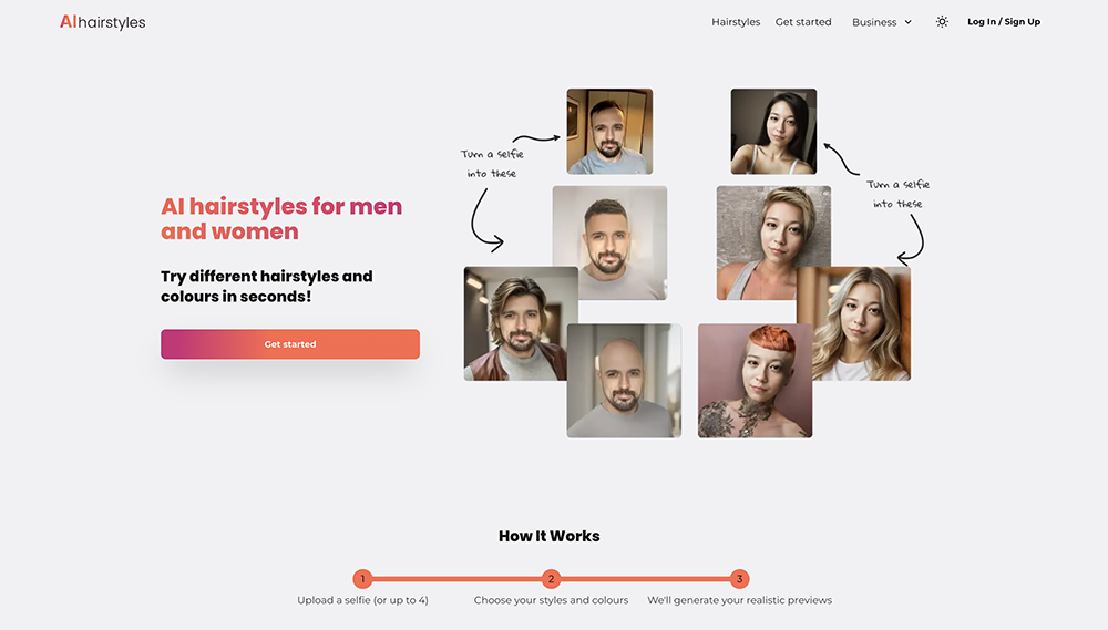AI Hairstyles Interface