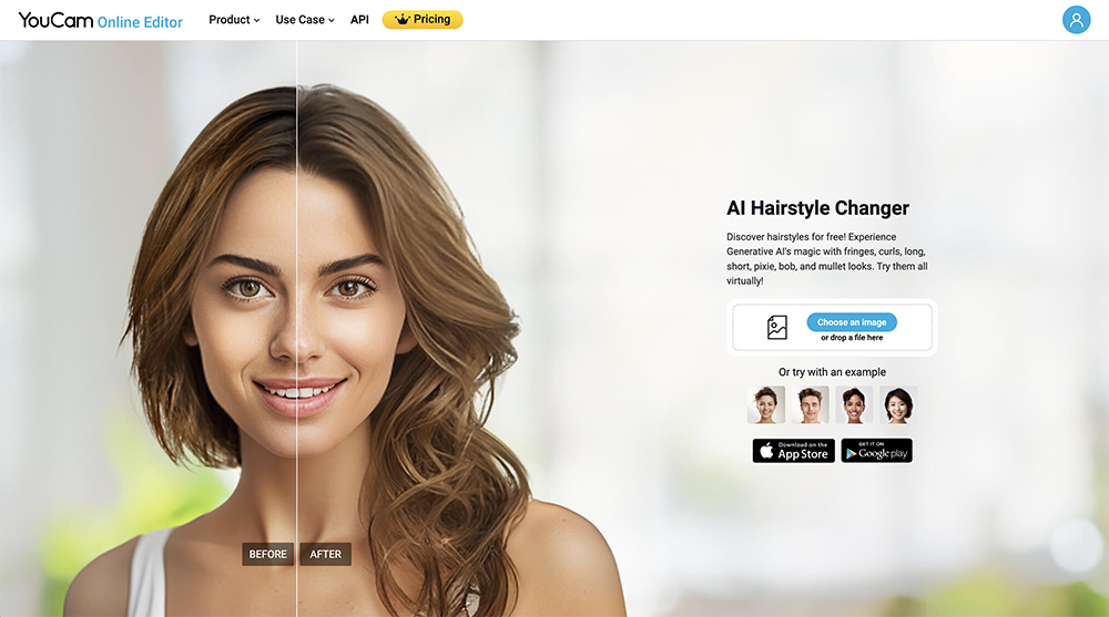 YouCam Online Editor Interface