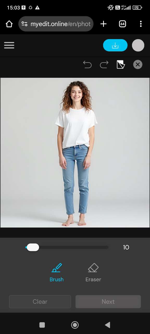 Upload photo to AI clothes swap tool