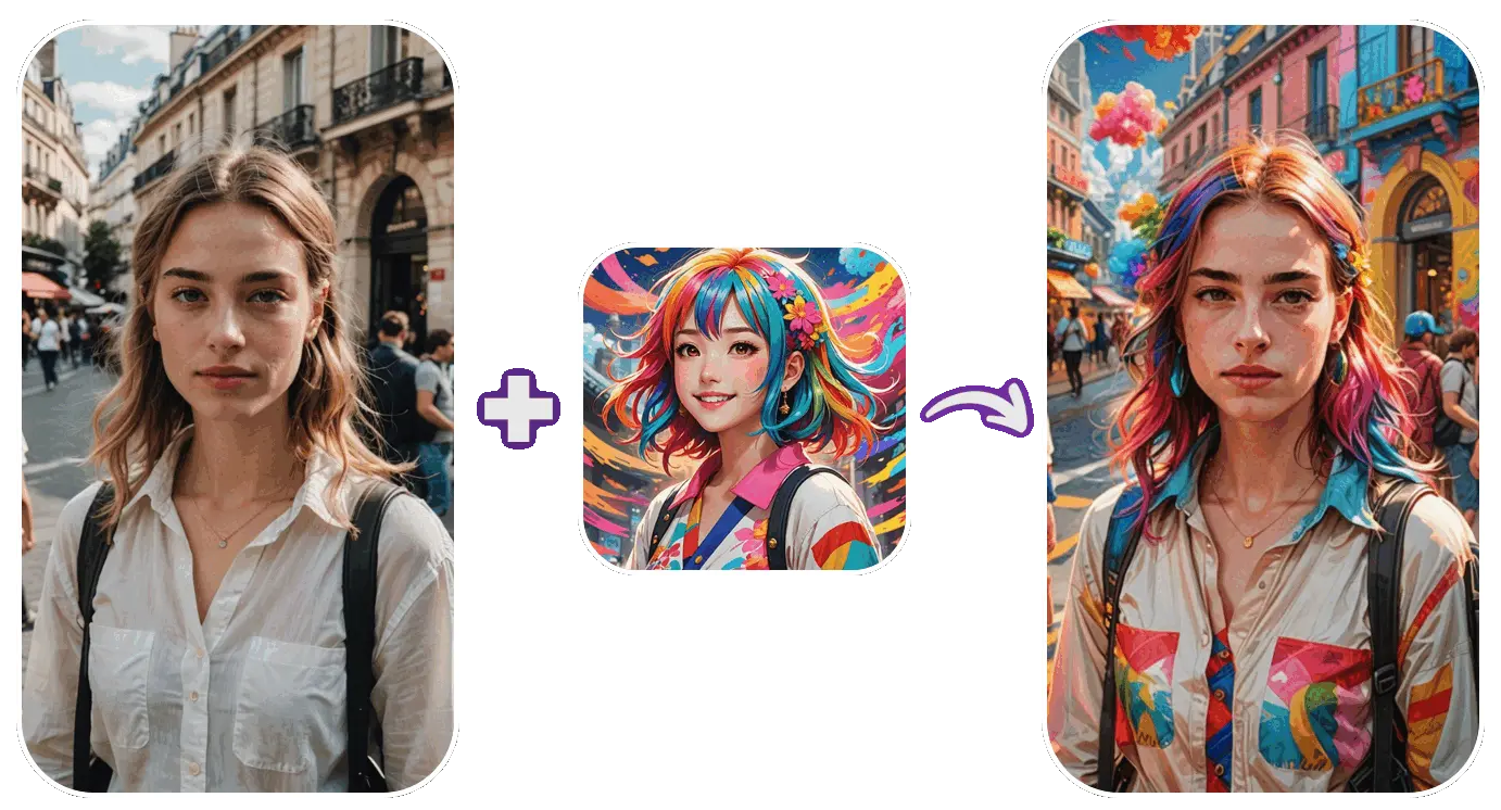 fusionar imágenes con IA