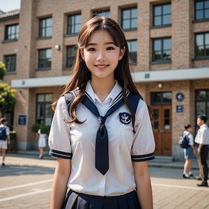 MyEdit AI 画像生成 セーラー服 スタイル:リアル反映画像2
