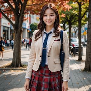 MyEdit AI 画像生成 アイドル風制服1 - AKB風 スタイル:リアル反映画像2