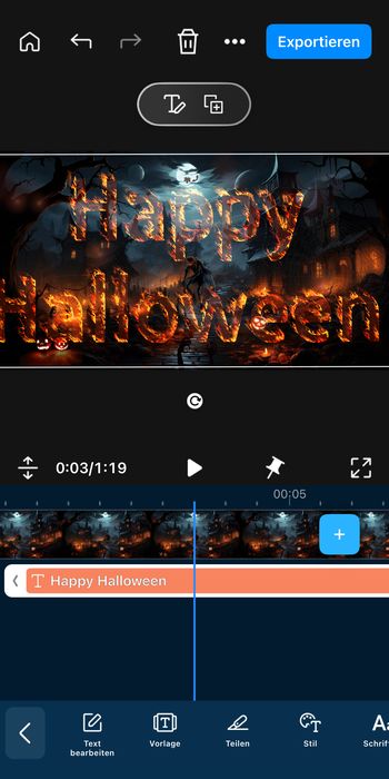 Verschiedene stimmungsvolle Schriftarten für Halloween-Videos