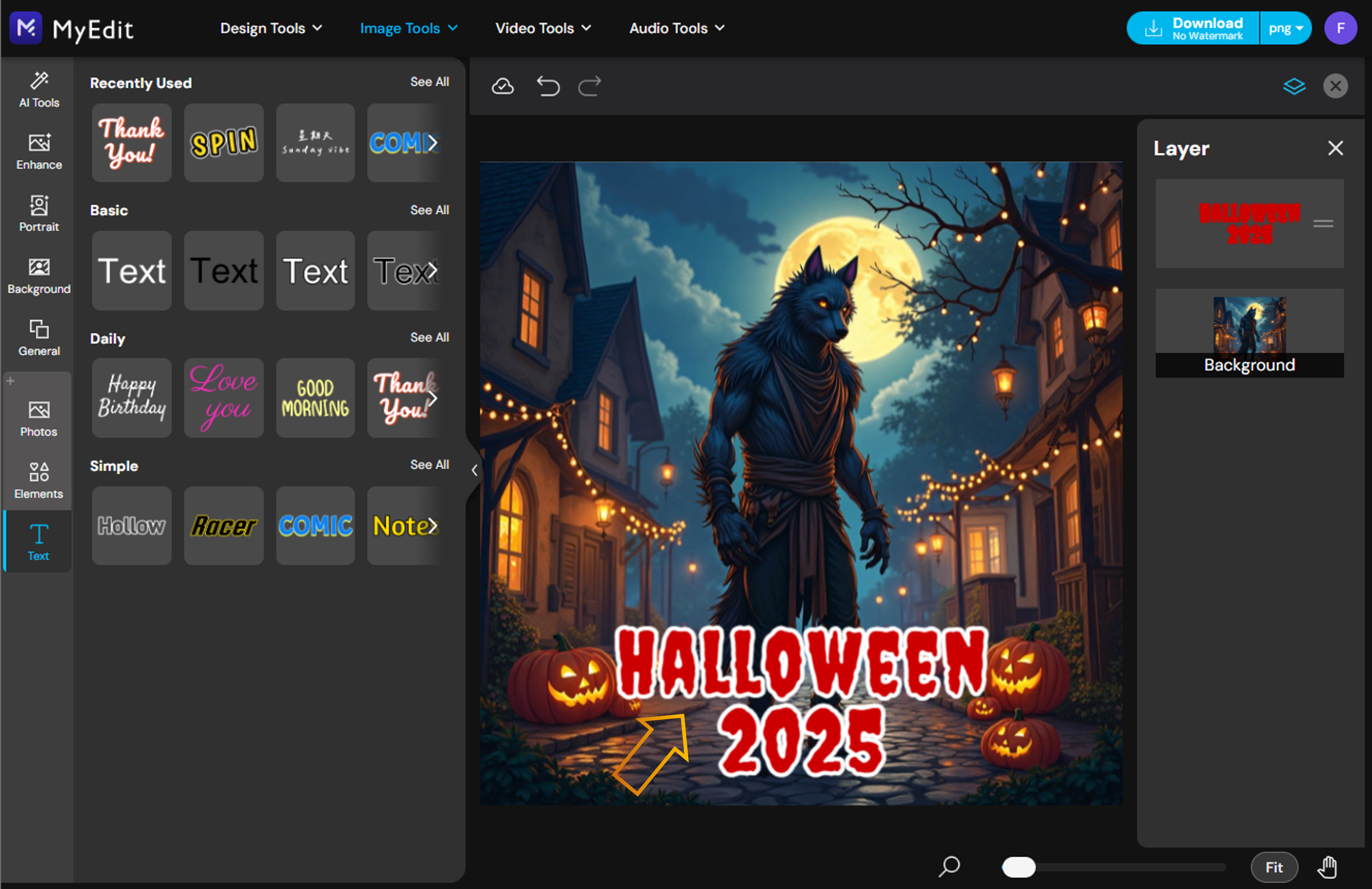Tutorial - Create an image with Halloween quotes