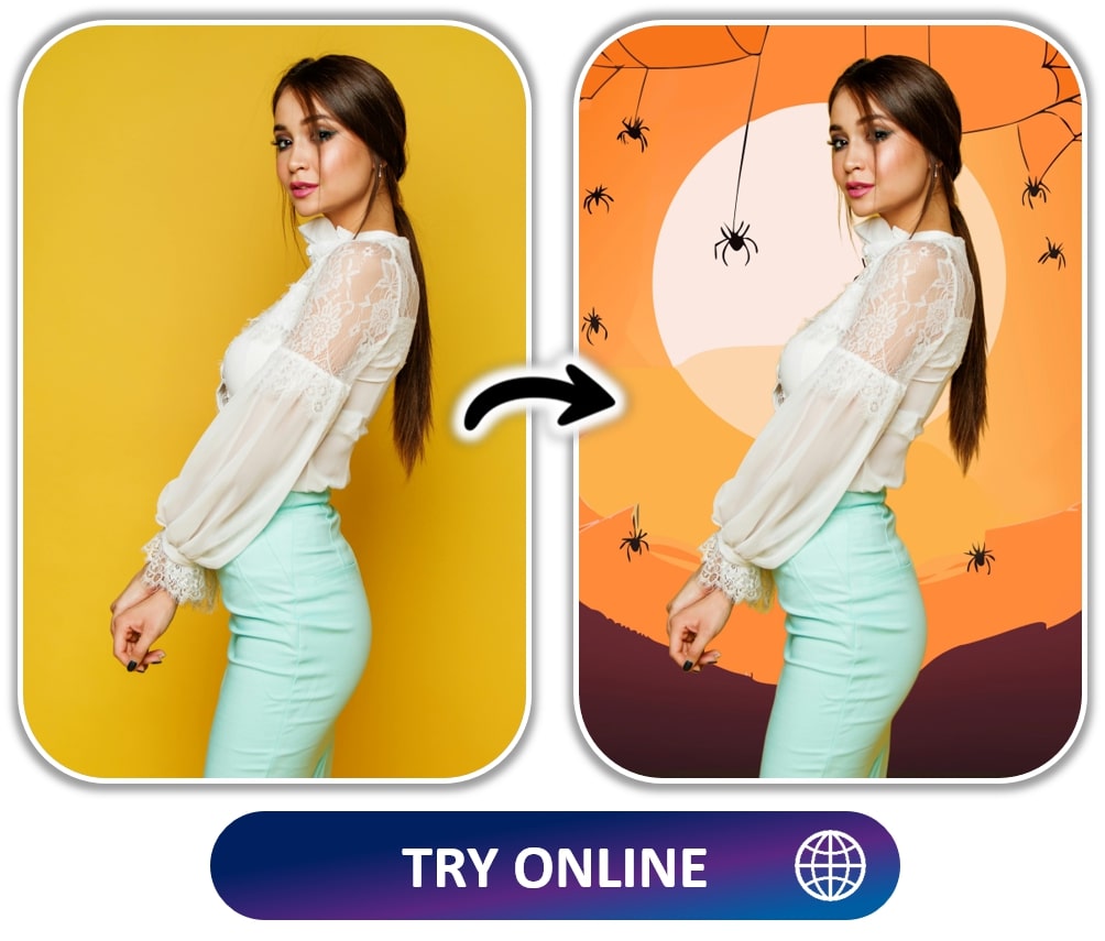 Generate AI Halloween backgrounds