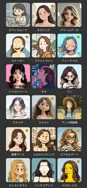 AI アート スタイルサンプル