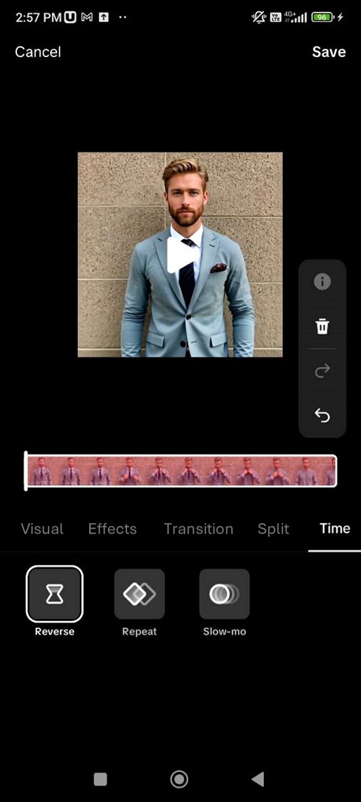 Reverse a video on TikTok