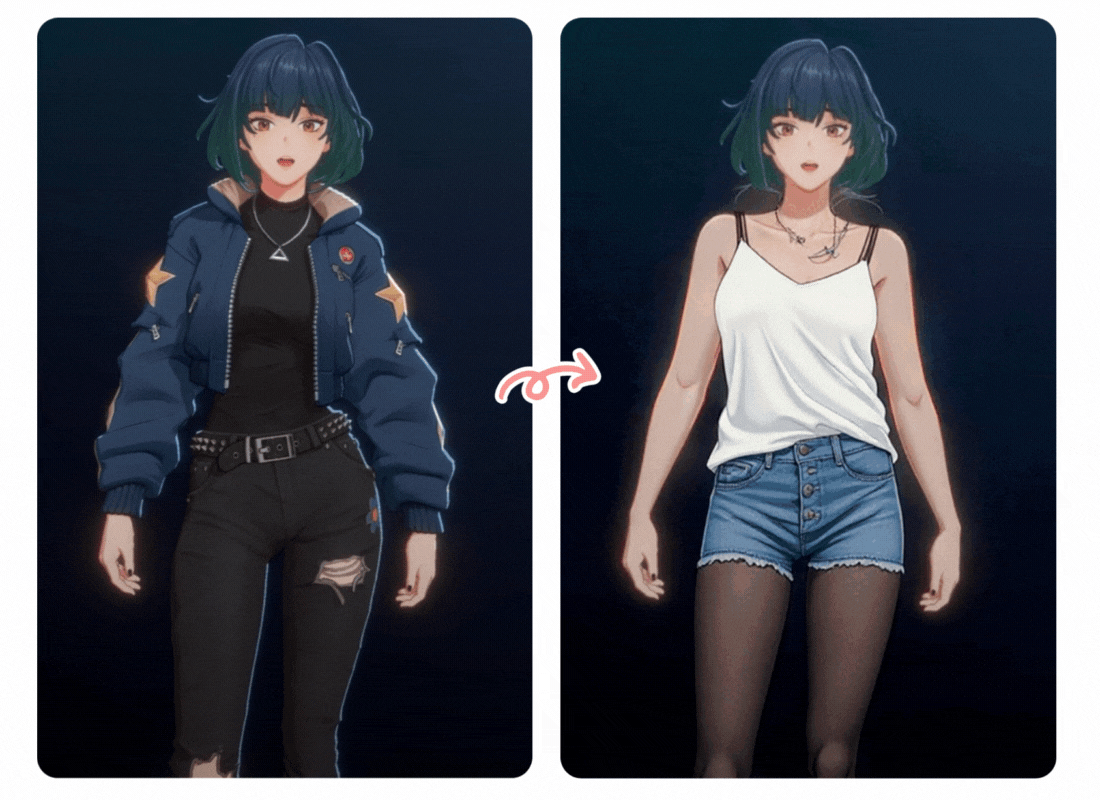 myedit AI 局部重繪 Mika 換衣服