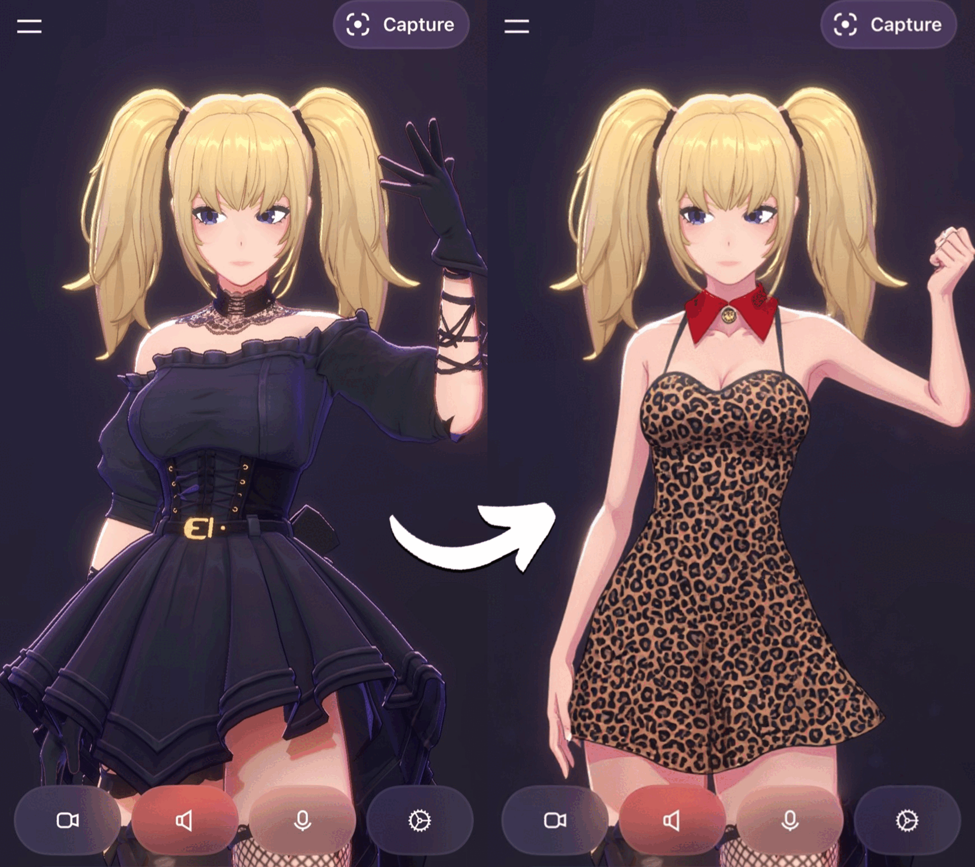 Grok Ani Changing Outfit