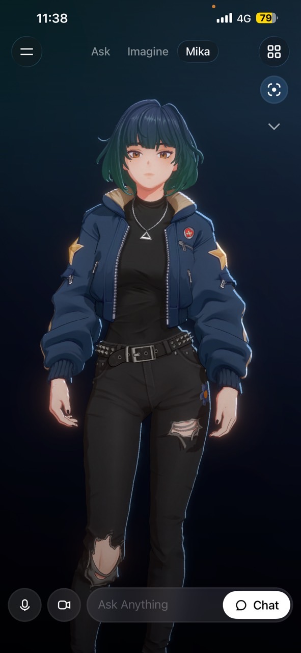 Chat interface with Grok Mika